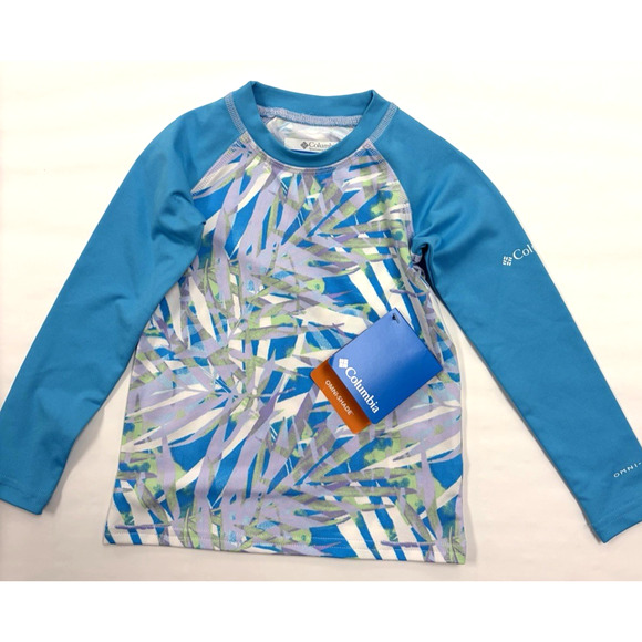 Columbia Omni-Shade Blue Sun Protection Swim Shirt Toddler Boys 3T NEW - Picture 1 of 7
